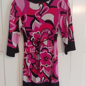 Floral dress / long top mid-length sleeves